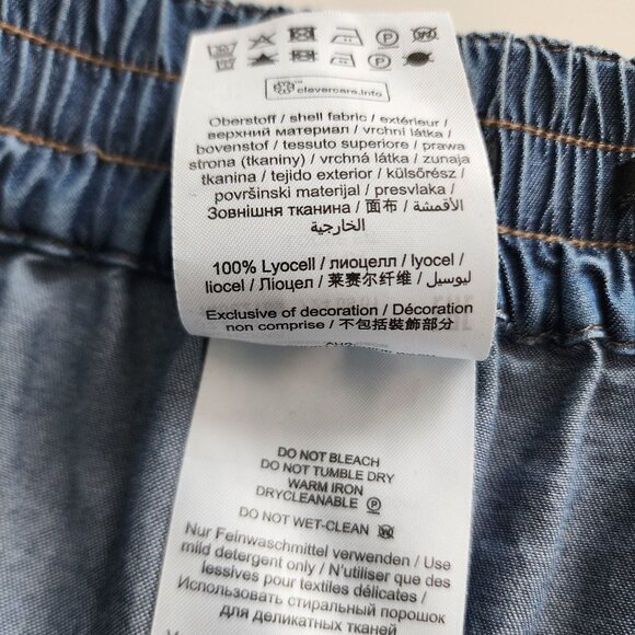 Olsen Anna fit wide leg pull on soft denim look pants - Picture 7 of 10